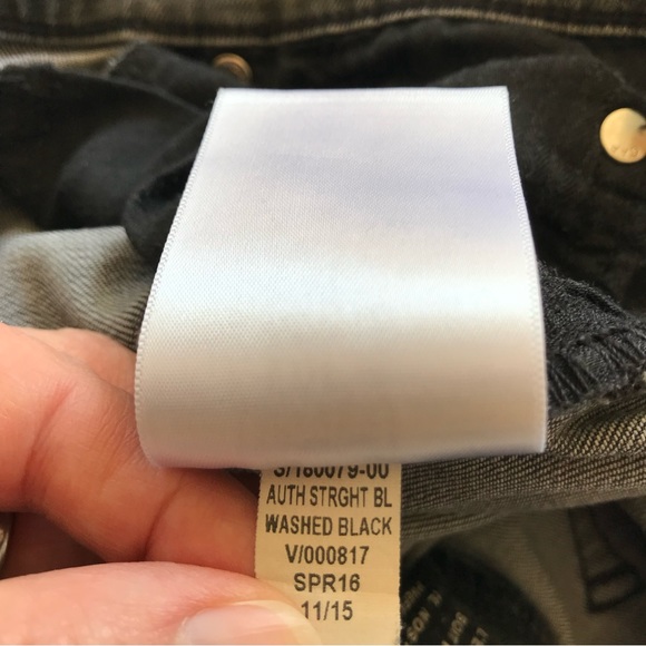 Gap Authentic Straight Leg Black Jeans 27 - Picture 10 of 10